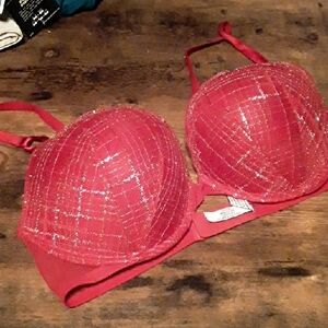 NWOT 36D Victoria's Secret Sexy Red & Gold Padded underwire Gorgeous Push Up Bra